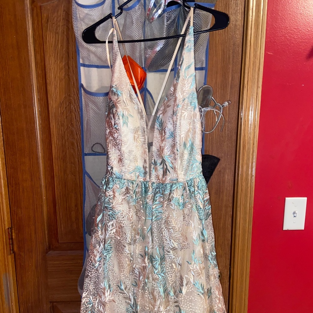 Long Gold Prom Dress